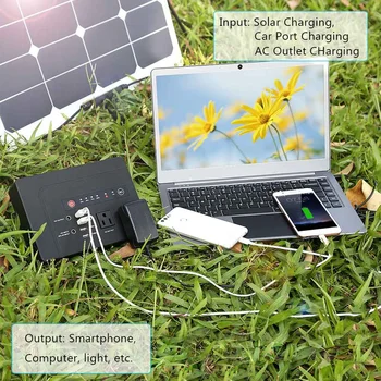 200W/300W Prenosni Solarni Generator Napajanje z Inverter USB LCD-Zaslon Energije, Shranjevanje Energije za Zunanjo Domov Avto
