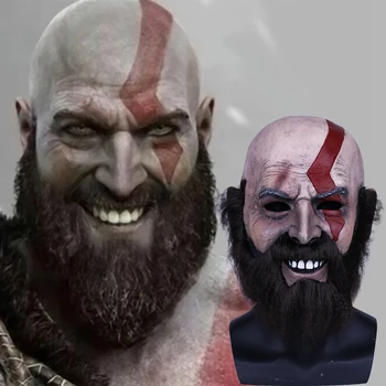 2018 Igra Bog Vojne Kratos Leviathan Masko Cosplay Kratos Orožje Čelada Halloween Kostume