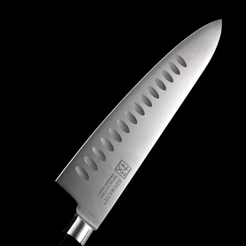 2018 SUNNECKO za 8,5 palca Kuhar Santoku Nož nemški 1.4116 Jekla Rezilo Chef Kuhinji Noži Močno Trdoto Barve Lesa Ročaj