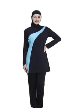 2019 Dolg Rokav muslimanskih kopalke plus velikost kopalk muslimanskih žensk kopalke Najlon Burkini Plavanje maillot bain de femme musulmane