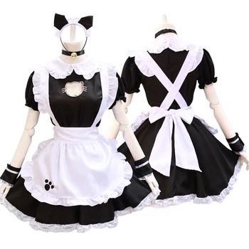 2019 Nov Slog Black Cat Devica Kostum Luštna Mačka Japonski Cosplay Kostum