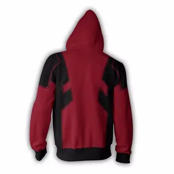 2019 Novi Puloverji Jopice s Kapuco Plašč Kostum Deadpool Oblačila Legije pulover s kapuco Zip Gor 3D Tiskanih Zadrgo Kapuco vrhovi dostava