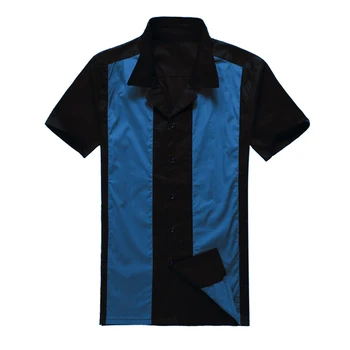 2019 Novo Kraljestvu Design Mens Priložnostne Majice Črna Modra Rockabilly Petdesetih Oblačila za Stranke Klub