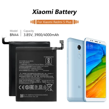 2019 Original Pametni Telefon Baterija Za Xiaomi Redmi 5 Plus Visoka Zmogljivost BN44 LB-44 MILIJARD 44 3.85 V 4000 mah Baterija za ponovno Polnjenje