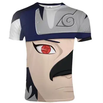 2019 Poletje 3D tiskanja Tshirt vrh Naruto cosplay Sharingan Uchiha Itachi/Otsutsuki/Shisui kratkimi rokavi, unisex Anime Naruto Tshirt 1002