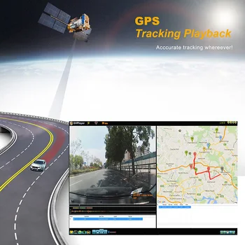 2020 Avto DVR Dvojni Zapis 360 5 Palčni IPS GPS Sledenje 1080P Avto Video Snemalnik Dash Cam carblackbox PI50 za Parkirni prostor Monitor