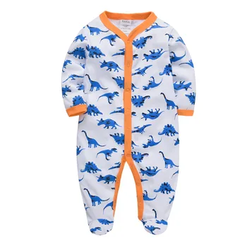 2020 Baby Boy Dekleta Romper Bombaž Jeseni Dolg Rokav Mehka Oblačila Novorojenčka Pižamo 0-3m Oblačila