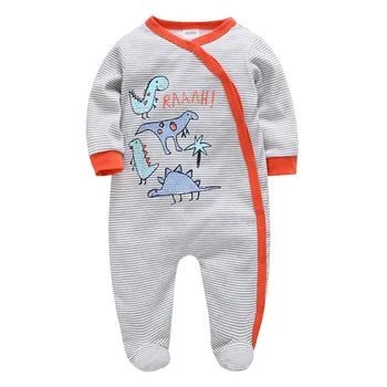 2020 Baby Boy Dekleta Romper Bombaž Jeseni Dolg Rokav Mehka Oblačila Novorojenčka Pižamo 0-3m Oblačila