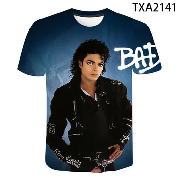 2020 Michael Jackson 3D Print Majica s kratkimi rokavi Moški, Ženske, Otroci in Modnih Hip Hop T-shirt Ulične Harajuku Tee Srajce Men Kul Vrhovi 2498