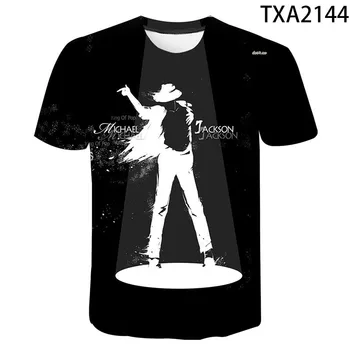 2020 Michael Jackson 3D Print Majica s kratkimi rokavi Moški, Ženske, Otroci in Modnih Hip Hop T-shirt Ulične Harajuku Tee Srajce Men Kul Vrhovi