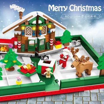2020 Nov Božični Venec 40426 2-v-1 Garland Umetno Okras Stavbe, Bloki, Opeke Set Za Otroke Otrok Božično Darilo
