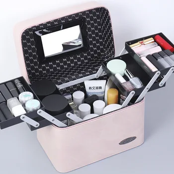 2020 Nove Make Up Škatla za Shranjevanje Srčkan Kozmetični Ličila Organizator Nakit Polje Ženske Organizator za Kozmetika Make Up Škatle Torba, Kovček