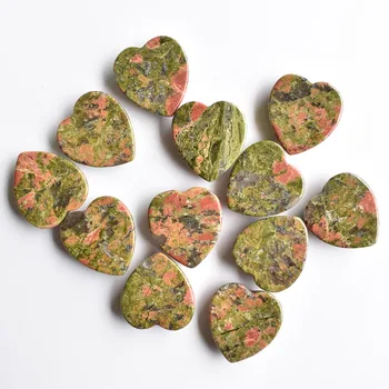 2020 novih kakovostnih naravnih cvet zeleni kamen, srce oblika cab chrysoprase kroglice za nakit, izdelava 25 mm debelo 12pcs/veliko brezplačno