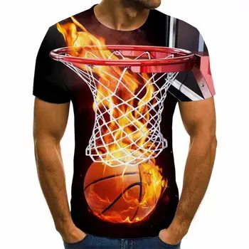 2020 nueva Camiseta 3d Camiseta Priložnostne Vrh Camiseta Streatwear manga corta dibujo de fuego de verano par hombres XXS-6XL