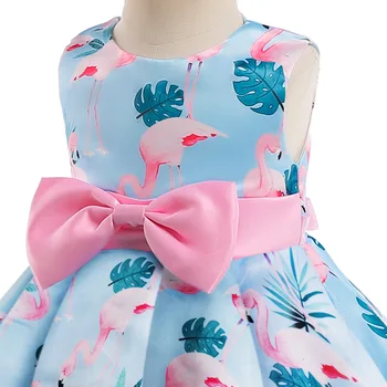 2020 Poletje Fancy otroci Flamingo Princesa Obleke za Dekleta Družico Otrok Večer Prom Oblačenja 3 do 12 Let Haljo Enfant