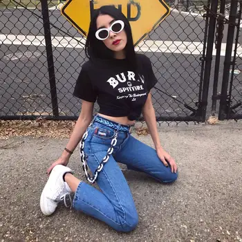 2020 Punk plastičnih akrilne smole Izjavo verige Street Fashion hlače verige za obešanje Hlače verige trend Elegantna hip-hop Nakit