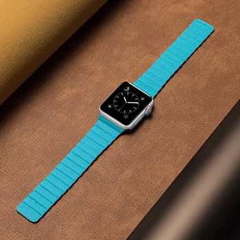 2020 usnjeni trak Manšeta za Apple ura iwatch 1/2/3/4/5 dva-oddelek zanke magnetnega traku Priročno demontaža hitro obrabo