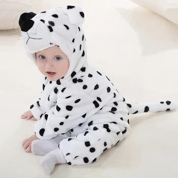 2021 Pozimi novorojenčka Oblačila ropa bebe Fox Krava Pižamo Fant, igralne obleke Otroci Panda Kostum Za Dekle Dojenčka Jumpsuit 3 9 12 Mesec