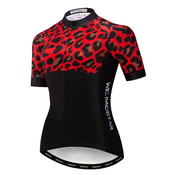 2021 Weimostar Ženske Kolesarjenje Jersey Majica Kratek Rokav Mujer Gorsko Kolo Vrh Oblačila Kolesarska Ekipa Maillot Ciclismo Leopard
