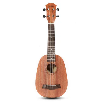 21 Palčni 4 String Ukulele Havajih, Ananas Slog Mahagoni Mini Kitara Ljubitelj Glasbe Električni Bas, Ukulele Kitara Glasbeni Instrument