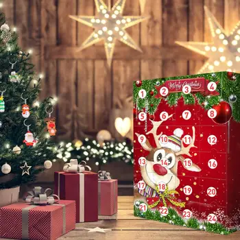 24 Dni Božič Odštevanje Adventni Koledar Presenečenje Smolo Obesek Keychain Okraski Okraski Za Božično Darilo