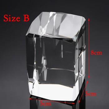 24 Stranicami K9 Steklo Objektiv Kocka Pregleden Optični Fotografije Prikaz Prizmo Crystal X-Kocka Prizme Obtežilnik Za Papir Doma Dekoracijo Darilo