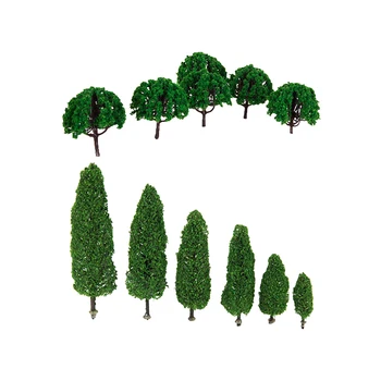 26pcs Naslikal Zeleno Drevje Modeli Železniške Pokrajino Vlak Model 1:100 Lestvici