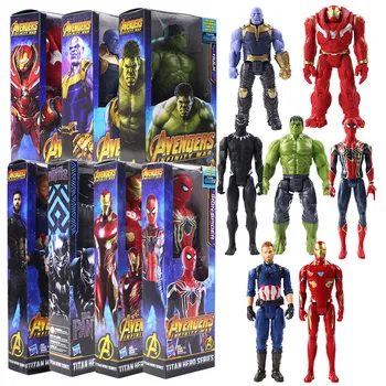 29 cm Marvel Avengers 3 Super Junak Hulkbuster Thanos Železa Spider Man Black Panther Captain America, Iron Man, Hulk PVC Slika Igrača