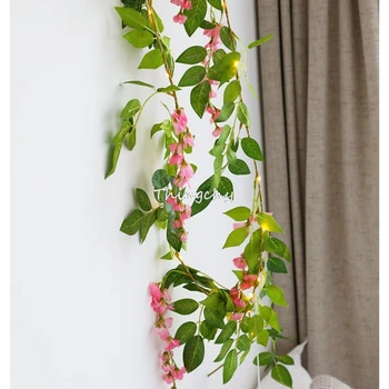 2M Cvet spike Cvet Rattan, Umetni Cvet Niz luči za Dom in Vrt, Dekoracijo Poroke dekorativni faiy luči