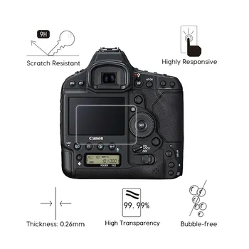2nahrbtnik Za Canon EOS 1D X Mark II 0,3 mm 2.5 D 9H Jasno Kaljeno Steklo Screen Protector za DSLR Fotoaparat na Praske Odporen Film