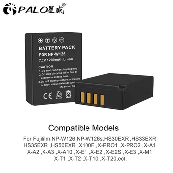 2Pcs 1200mAh NP-W126 NP W126 NPW126 Baterije&LED Dual Polnilec za FUJIFILM X100V X-T200 X-T100 X-T3 X-A2 X-A7 X-E2 X-E3 X-H1
