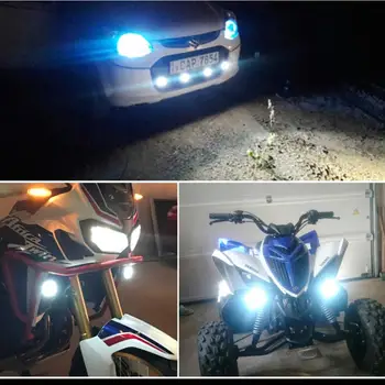 2Pcs Motorna kolesa Smerniki 6000K Bela Super Svetla 6 LED, ki Delajo Spot Luči Motocikla Meglo Lučka 1000LM LED Skuterji Mesto Luči
