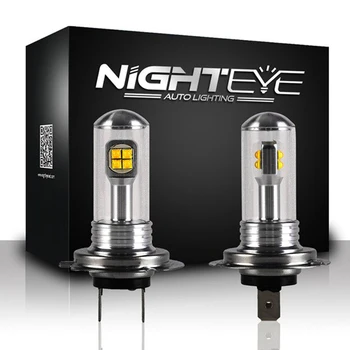 2PCS Nighteye H1 H4 H7 9005 80W Z LED Luči 1500lm Meglo Lučka Rep Vožnje Žarnice DRL Žarometi