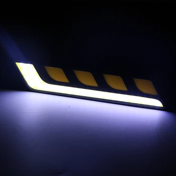 2pcs/set Dnevnih Luči, Vse V Enem Vključite Opozorilne Luči COB LED Luči Bar LED Avto DRL Univerzalno Meglo Avto-styling