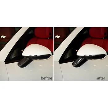 2Pcs/Set Rearview Mirror Dekoracijo Trim Kritje Nalepke Dekor Black Primerna Za Porsche Cayenne Macan 2016 2017 2018 2019