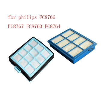 2pcs/veliko vnos zračniki & izpušne odprtine za filter za sesalnik hepa čiščenje filtrov za philips filter FC8766 FC8767 FC8760 FC8764