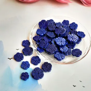 2PIECES lapis lazuli cvet vklesan 9-18mm za DIY nakit, izdelava svoboden kroglice FPPJ debelo biseri narave gem kamen 1635