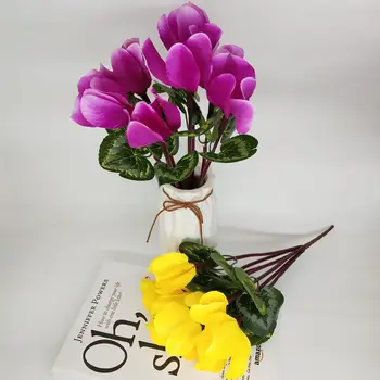 3 Kosov Cyclamen Ponaredek Cvetje 7 Glavo Domov Postelji Stranko Poroko Festival Domov Decortion Šopek DIY Svile Umetno Cvetje