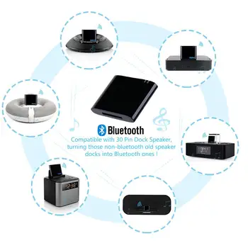 30Pin Bluetooth 5.0 QCC3003 Audio Adapter 30 Pin Glasbeni Sprejemnik za JBL Na Odru III IV OnBeat Zraka Na Uro 200P Mikro