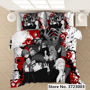 3D, Anime Naruto Tiskana Posteljnina Nabor Rjuhe Prevleke Pillowcases Tolažnik Posteljnina Nabor Bedclothes Posteljno Perilo(NE stanja) 3261