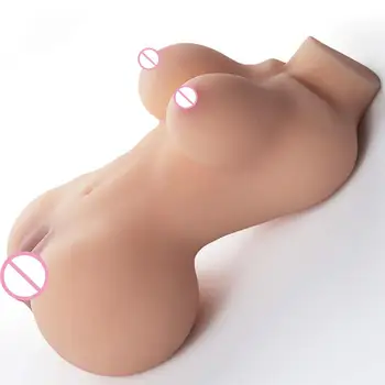 3D Veliki Joški Polovico Telesa Sex Lutka Realistična Vagina in Analni Za Moške Sex Igrača za Odrasle Izdelek Muco iz prave Kopije
