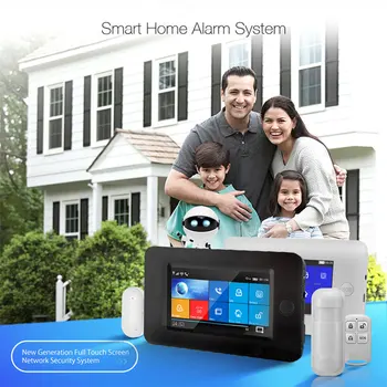 4.3 Palčni zaslon, občutljiv na Dotik, WIFI, 3G GSM Brezžični Protivlomni Home Security Alarmni Sistem S Senzor Gibanja TUYA App je Združljiv Z Alexa
