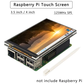 4 palčni 3,5-palčni Zaslon na Dotik za Raspberry Pi 4B/3B+/3B 125MHz SPI LCD-Zaslon za Raspbian/Ubuntu/Kali/Retropie