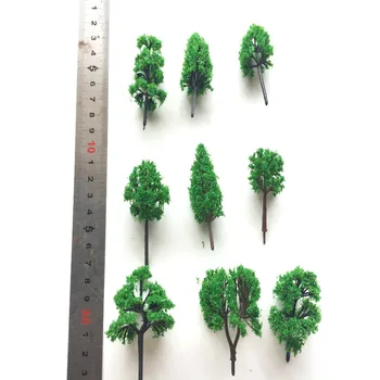 45pcs/veliko Arhitekturo N Obsegu Model Zeleno Drevo V 6 cm Za Ho Vlak Postavitev