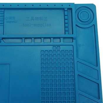 45x30cm Toplotna Izolacija Silicijevi Ploščici Desk Mat za Vzdrževanje Platforme za BGA Spajkalno Postajo za Popravilo z Magnetno Oddelek