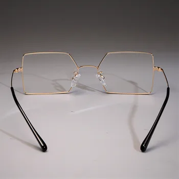 47743 Nezakonitih Kvadratni Okvir Očal Zlato Okvir Retro Jasno Objektiv Optični Očala Modni Očala