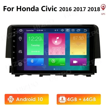 4G+64 G Avto Radio, Video Predvajalnik, GPS, Android 10 2 Din PX5 za Honda Civic 2016 2017 2018 Navigacija Multimedia CSD JEDRO OCTA WIFI