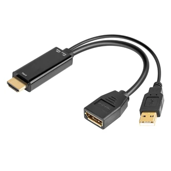 4K Pogon USB HDMI Moški-DP Display Port Ženski Adapter Pretvornik Naprave HDMI na DP aktivni USB napajanje