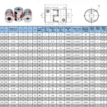 4pcs/veliko D30L42 serije Prilagodljiv slive objemka spojnik OD 30x42mm gred velikost CNC Čeljusti gred sklopka 8/10/12/14/16mm D30L42 spojnik 1129