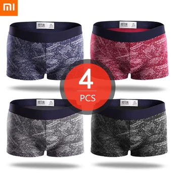 4pcs Xiaomi Mijia spodnje perilo za moške Modal Udobno dihanje boksar doma slim seksi hlačke za moške konveksna moške poletne spodnje perilo